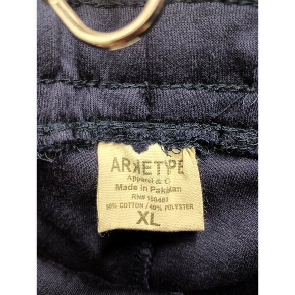 Arketype Mens Jogger Pants Size XL Navy Drawstring Loungewear Streetwear NEW - Picture 8 of 9